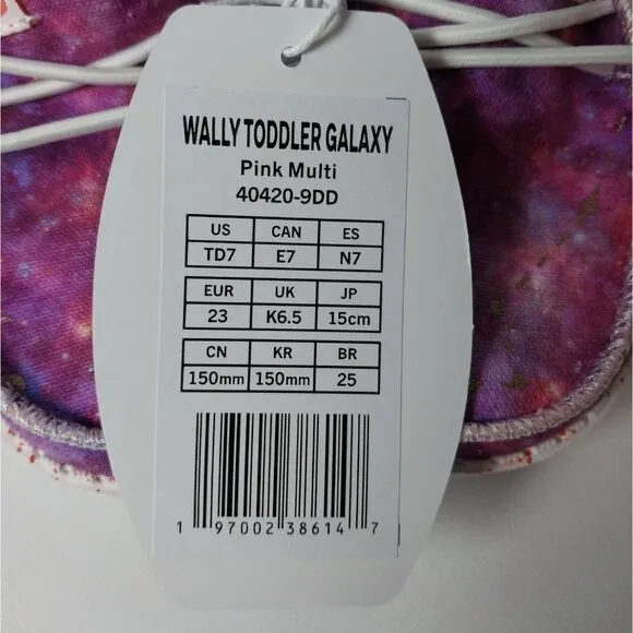 NWT Hey Dude Wally Galaxy Pink Multicolor Toddler Sz TD7