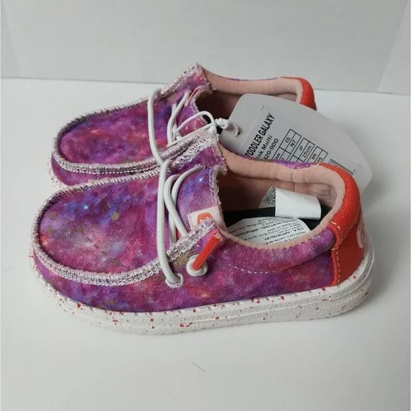 NWT Hey Dude Wally Galaxy Pink Multicolor Toddler Sz TD7