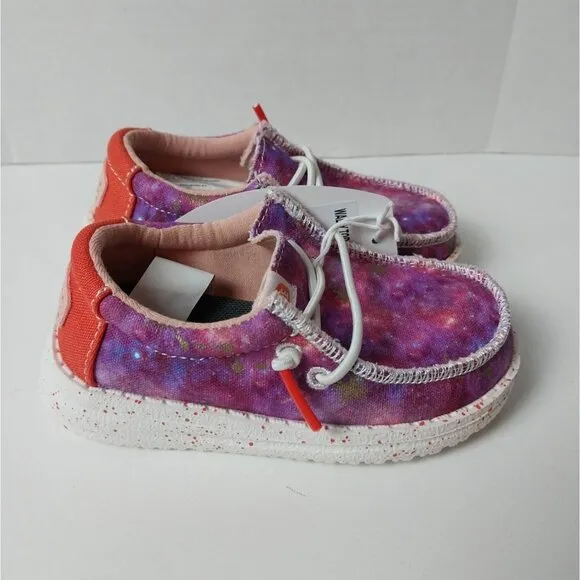 NWT Hey Dude Wally Galaxy Pink Multicolor Toddler Sz TD7