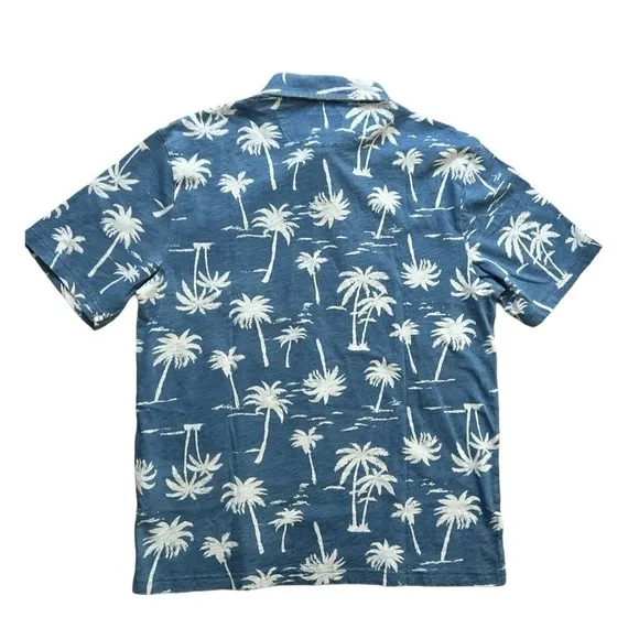 NWT Johnnie-O Palmy Indigo Hangin’ Out Polo Shirt | Blue Trees | Medium