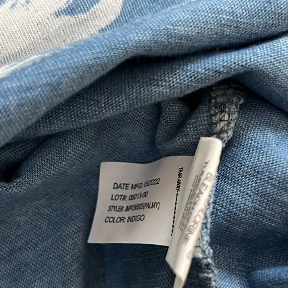 NWT Johnnie-O Palmy Indigo Hangin’ Out Polo Shirt | Blue Trees | Medium