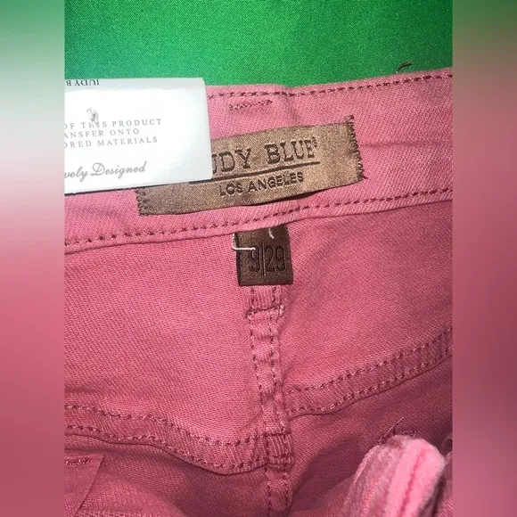 NWT Judy Blue Pink Embroidered Women's Jeans size 29