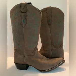 NWT - JUSTIN BOOTS Harlan Cowboy Boots Size 10 - Festival Fun! Reeba Boot Teal