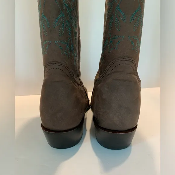 NWT - JUSTIN BOOTS Harlan Cowboy Boots Size 10 - Festival Fun! Reeba Boot Teal