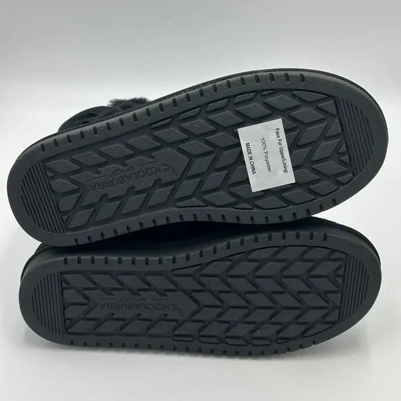 NWT Koolaburra by UGG Victoria Short Black Suede Boots Bows Kids/Girls Size 5