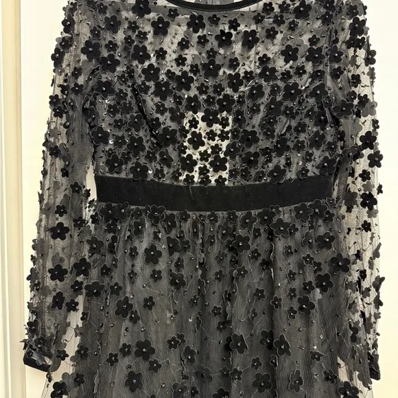NWT | Mac Duggal 67007 Black Long Sleeve Fit &amp; Flare Dress Size 8