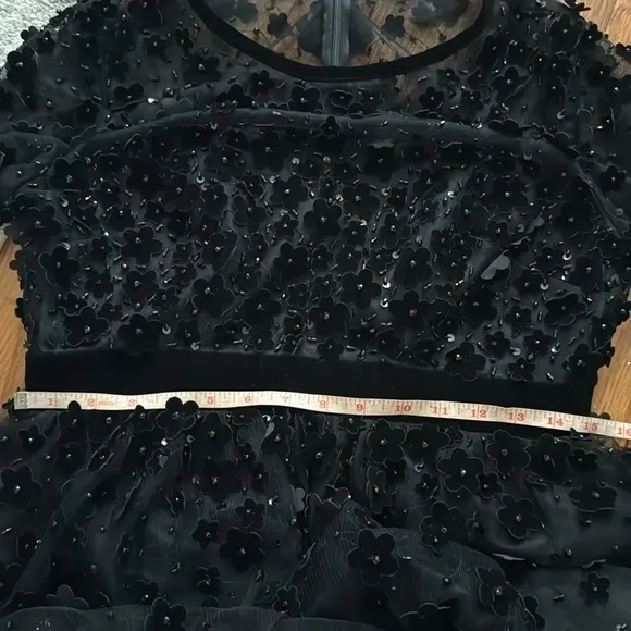 NWT | Mac Duggal 67007 Black Long Sleeve Fit &amp; Flare Dress Size 8
