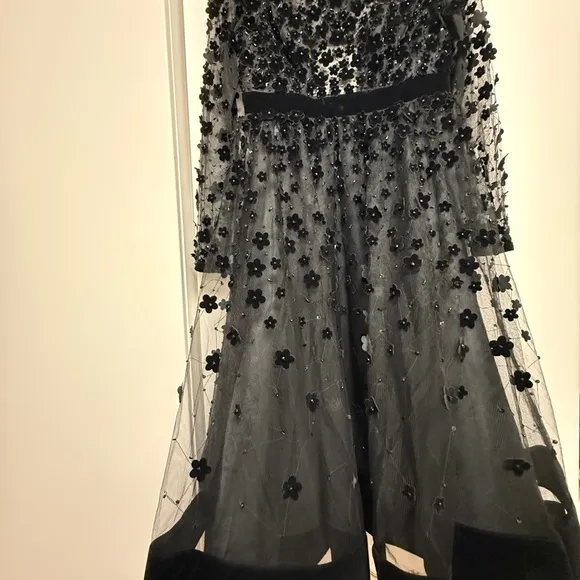 NWT | Mac Duggal 67007 Black Long Sleeve Fit &amp; Flare Dress Size 8