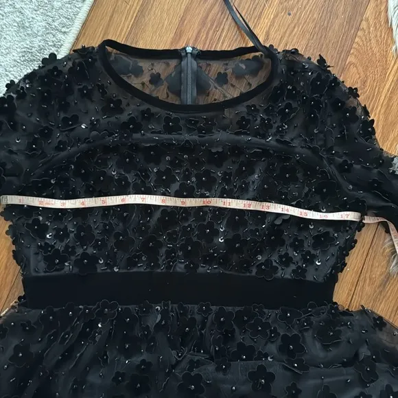 NWT | Mac Duggal 67007 Black Long Sleeve Fit &amp; Flare Dress Size 8