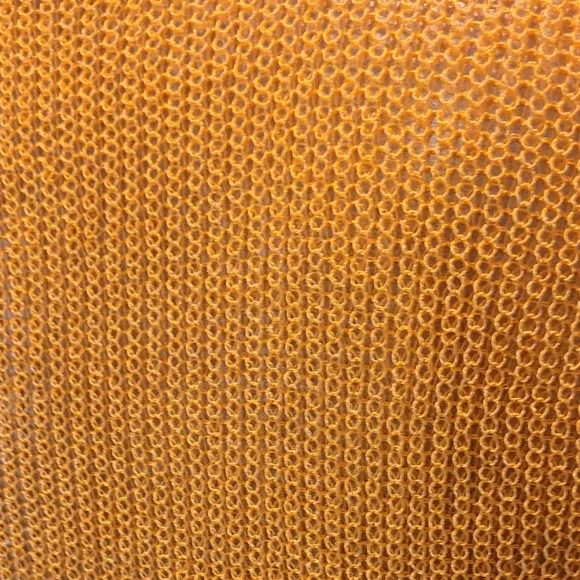 NWT Madarin Orange Sheer Knit Long Sleeve Sweater Maxi Dress Sz S