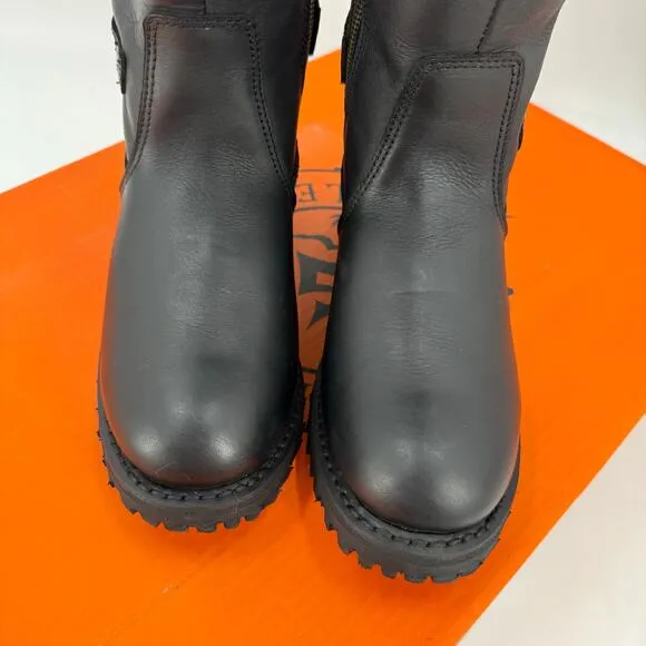 NWT Milwaukee Leather MBL9385 Black Leather 15-Inch Calf Laced Riding Boots