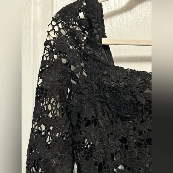 NWT Nutsnbolt black open lattice lace gothic bustier dress Large women’s