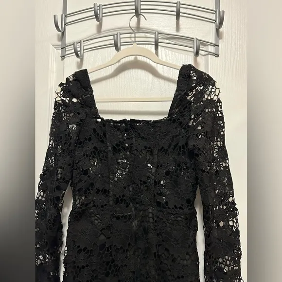 NWT Nutsnbolt black open lattice lace gothic bustier dress Large women’s