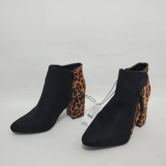 NWT NY &amp; Co Ruby Animal Print Ankle Boots