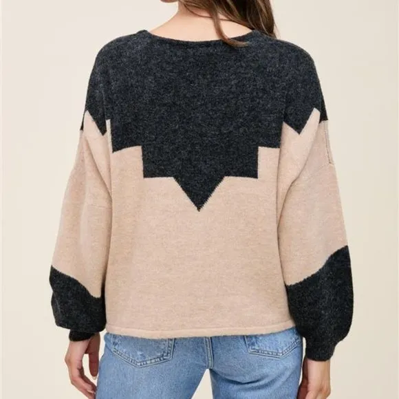 NWT Soft Geo Pattern Sweater