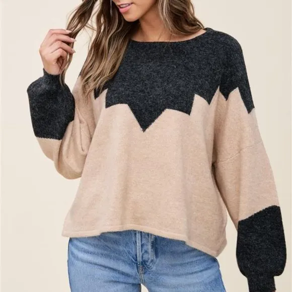NWT Soft Geo Pattern Sweater