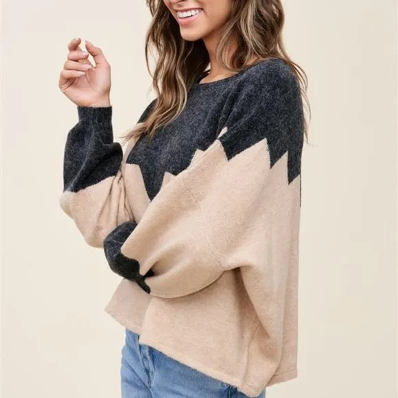 NWT Soft Geo Pattern Sweater