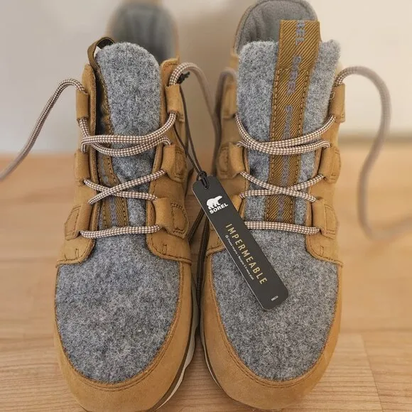 NWT Sorel Kinetic Caribou Winter Boot - Womens, Camel Brown Size 8.5