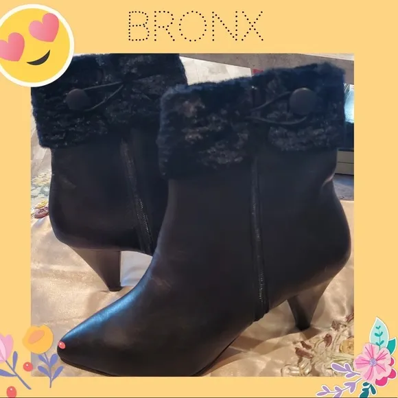 NWT VINTAGE BLACK BRONX by Dumas 38/7.5 made in Italy
