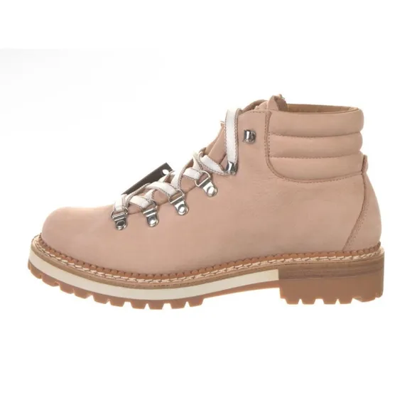 NWT Women's Montelliana Beige Marlena Leather Combat Boots Size 40