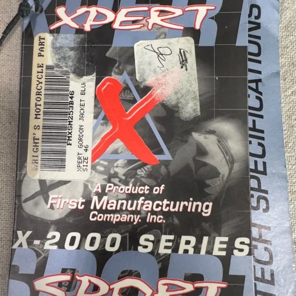 NWT Xpert Sport X-2000 Series Motorcycle Jacket, Size 46