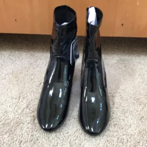 NWT! ZARA size 38/7.5 black ankle pull on boots