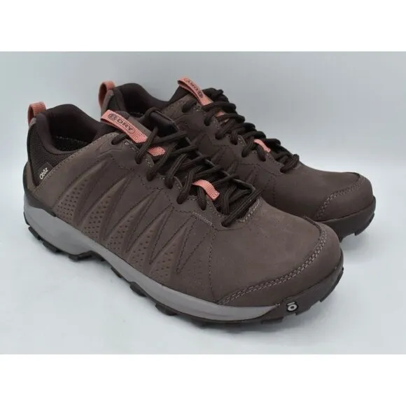 Oboz Footwear Womens Size 8 Sypes Low Nubuck Leather Waterproof Hiking Shoes