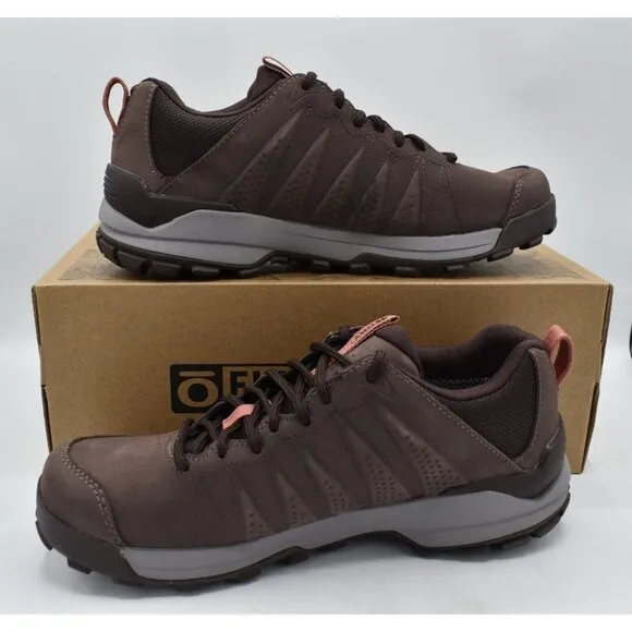Oboz Footwear Womens Size 8 Sypes Low Nubuck Leather Waterproof Hiking Shoes