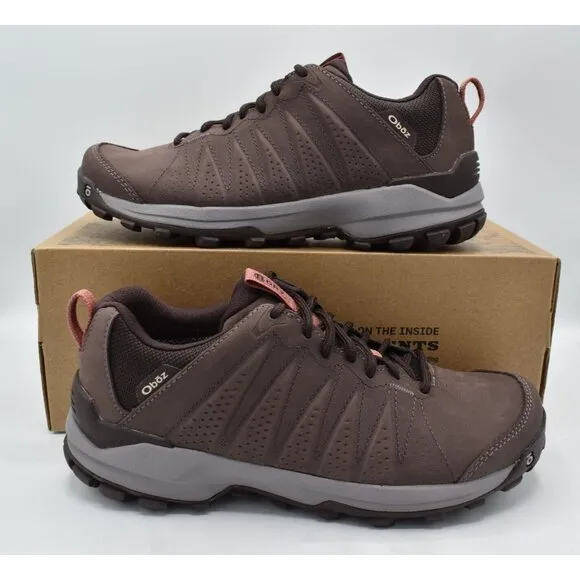 Oboz Footwear Womens Size 8 Sypes Low Nubuck Leather Waterproof Hiking Shoes