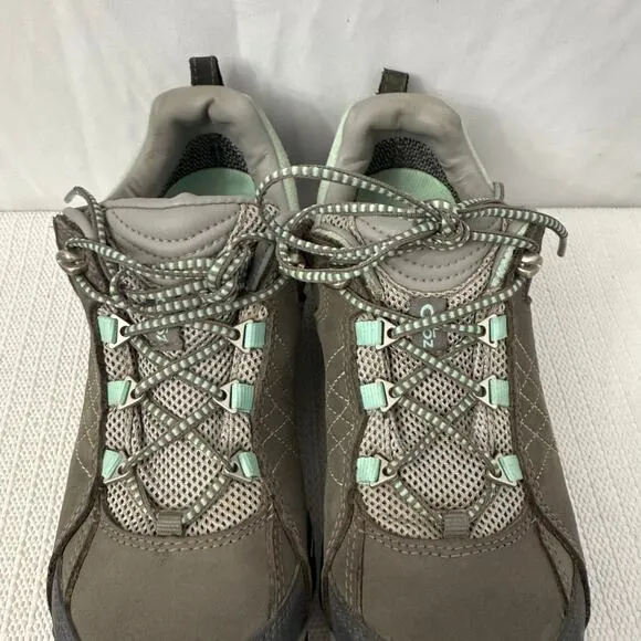 Oboz Sapphire Low Shoes Women's Size 7 BDry Waterproof Hiking Charcoal Sea Glass