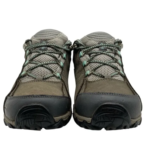 Oboz Womens Sapphire Hiking Shoes Size 6.5 Green Leather Waterproof Low Top