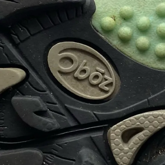 Oboz Womens Sapphire Hiking Shoes Size 6.5 Green Leather Waterproof Low Top