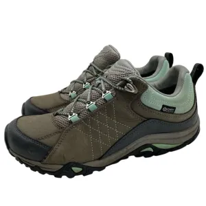 Oboz Womens Sapphire Hiking Shoes Size 6.5 Green Leather Waterproof Low Top