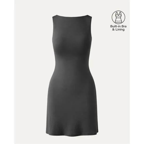 OGLMove Cooling Open Back Bandless Brami Mini Dress - Black Size M