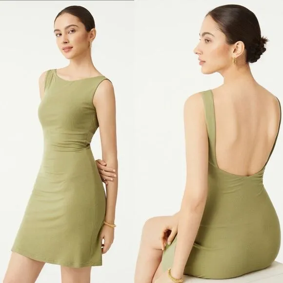 OGLMove Cooling Open Back Bandless Brami Mini Dress - Black Size M