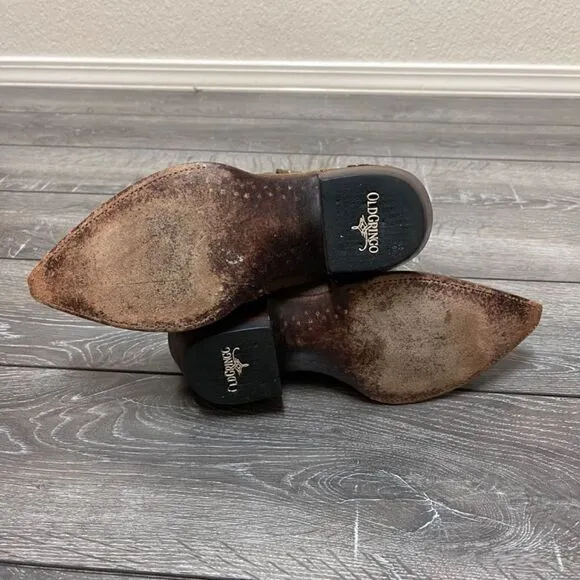 Old Gringo Distressed Leather and Studded Cowboy Boots Women’s Size 6.