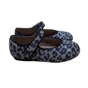 Old Soles Girls Leopard Print Leather Lady Jane Strappy Kitten Shoes Size 8- New