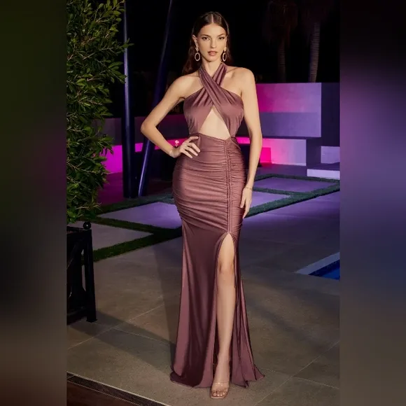 Olive green prom dress,black formal dress, lavender purple long sexy open back
