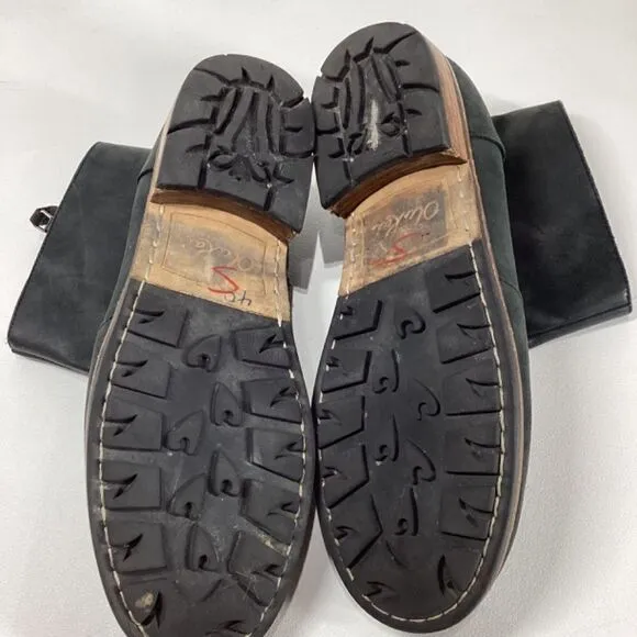Olukai kaona II leather upper black ankle boots Womens size 9