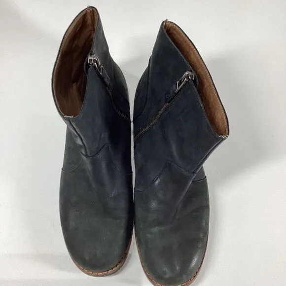 Olukai kaona II leather upper black ankle boots Womens size 9