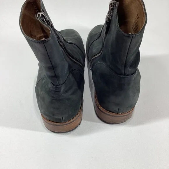 Olukai kaona II leather upper black ankle boots Womens size 9