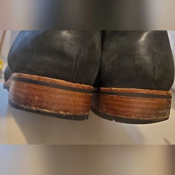 Olukai kaona II leather upper black ankle boots Womens size 9