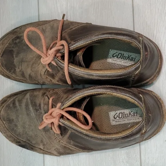 Olukai Mens Kamuela High Ankle Top Leather Boots shoes sz 11.5