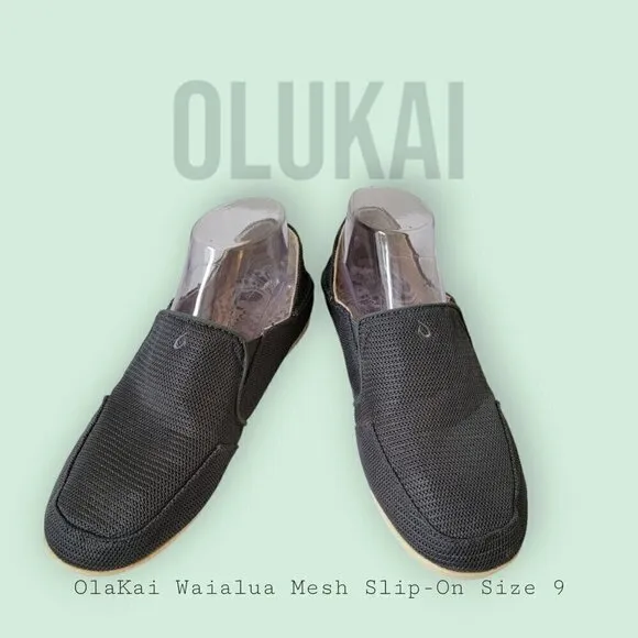 OluKai Waialua Mesh Slip Ons - Size 9 - Great Comfortable Shoes!