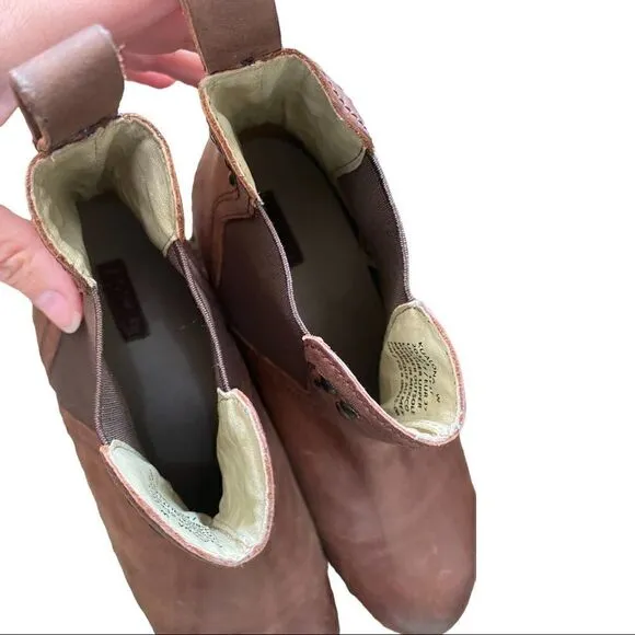 Olukai | Women's Brown Leather Pull On Ankle Kualona Boots Booties | 7