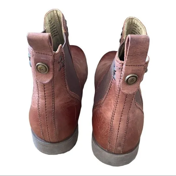 Olukai | Women's Brown Leather Pull On Ankle Kualona Boots Booties | 7