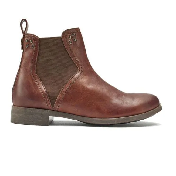 Olukai | Women's Brown Leather Pull On Ankle Kualona Boots Booties | 7