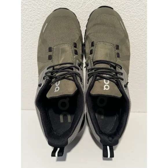 On Running Cloud Waterproof Men Sz 7 Women 8.5 Running Shoes Sneaker Olive Green