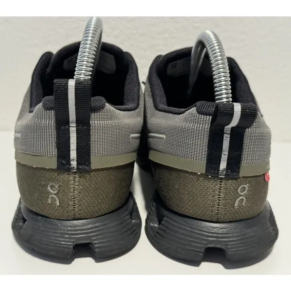On Running Cloud Waterproof Men Sz 7 Women 8.5 Running Shoes Sneaker Olive Green