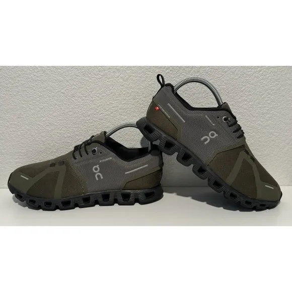 On Running Cloud Waterproof Men Sz 7 Women 8.5 Running Shoes Sneaker Olive Green